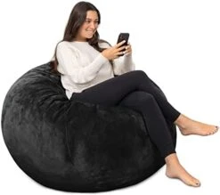 Milliard Big Ultra Supportive Stuffed Bean Bag Chair Couch For Adults And Kids Filled With Shredded Foam (Grey) -Home Table Chair Store 41k8kouhbL. AC