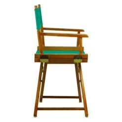 Casual Home 18" Director's Chair Honey Oak Frame With Teal Canvas -Home Table Chair Store 41kRav4QDqL