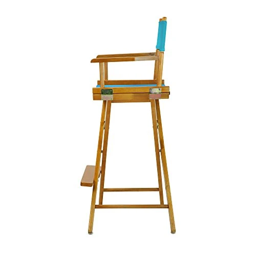 Casual Home 230-05/021-27 Director Chair 30" - Bar Height Honey OakFrame/Turquoise Canvas 5 Casual Home 230-05/021-27 Director Chair 30" - Bar Height Honey OakFrame/Turquoise Canvas - Image 3