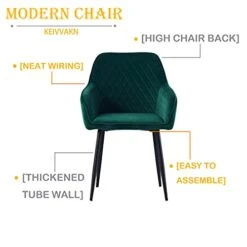 KEIVVAKN Velvet Dining Chairs Set Of 4 Green Velvet Upholstered Chairs For Dining Room Modern Tufted Dining Chair With Arms 20 KEIVVAKN Velvet Dining Chairs Set Of 4 Green Velvet Upholstered Chairs For Dining Room Modern Tufted Dining Chair With Arms -Home Table Chair Store 41kan7B0krL