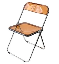 Inspirer Studio Contemporary Bauhaus Style Transparent Folding Chair (Tea)