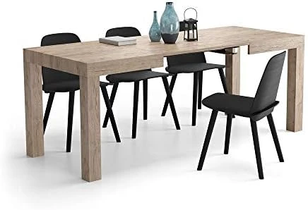 Mobili Fiver, First Extendable Table, Rustic Oak, Laminate-Finished, Made In Italy 9 Mobili Fiver, First Extendable Table, Rustic Oak, Laminate-Finished, Made In Italy - Image 7