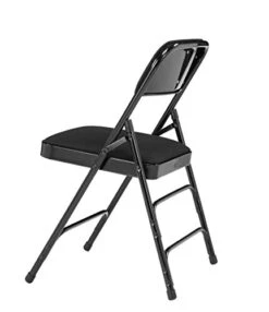 National Public Seating 2310 Fabric Padded Triple Brace Steel Folding Chair, Black (Pack Of 4) -Home Table Chair Store 41l2h65AzSL