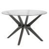 Uptown Club Modern Round Dining Table With Tempered Glass Top, Seats 4 In Style & Comfort, Elegant Kitchen Furniture For Contemporary Home, 47", Espresso 2 Uptown Club Modern Round Dining Table With Tempered Glass Top, Seats 4 In Style & Comfort, Elegant Kitchen Furniture For Contemporary Home, 47", Espresso -Home Table Chair Store 41lAnr6X2UL