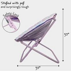 Urban Shop Faux Fur Foldable Saucer Chair, Rainbow -Home Table Chair Store 41lNzEDAQtL