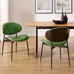 Art Leon Dining Chairs Set Of 4, Walnut Bentwood, Mid Century Modern Chair, Black Faux Leather Kitchen Dining Room Chairs With Metal Legs, Accent Chairs For Bedroom 23 Art Leon Dining Chairs Set Of 4, Walnut Bentwood, Mid Century Modern Chair, Black Faux Leather Kitchen Dining Room Chairs With Metal Legs, Accent Chairs For Bedroom -Home Table Chair Store 41lpJ8eatcL. AC