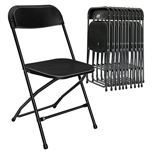 VINGLI 10 Pack Black Plastic Folding Chair, Indoor Outdoor Portable Stackable Commercial Seat With Steel Frame 350lb. Capacity For Events Office Wedding Party Picnic Kitchen Dining 3 VINGLI 10 Pack Black Plastic Folding Chair, Indoor Outdoor Portable Stackable Commercial Seat With Steel Frame 350lb. Capacity For Events Office Wedding Party Picnic Kitchen Dining