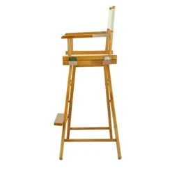 Casual Home 30" Director's Chair Honey Oak Frame-with Wheat Canvas, Bar Height -Home Table Chair Store 41mqnncRgJL