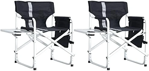 SSLine Set Of 2 Professional Director Chairs Folding Makeup Artist Chair Portable Dining/Bar Height Directors Chair W/Wood Frame And Canvas Lightweight Camping Lawn Chair (White/2PC-19 H) 10 SSLine Set Of 2 Professional Director Chairs Folding Makeup Artist Chair Portable Dining/Bar Height Directors Chair W/Wood Frame And Canvas Lightweight Camping Lawn Chair (White/2PC-19 H) - Image 8