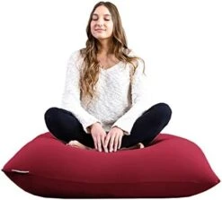 Yogibo Mini Bean Bag, Small Beanbag Chair For Kids, Teens And Adults, Great For Meditation And Sitting, Fibead Filling Conforms To Body, Washable, Removable Cover, Light Grey -Home Table Chair Store 41n4FOAvi6L. AC