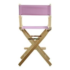 Casual Home 220-00/021-22 Director Chair 24" - Counter Height Natural Frame/Pink Canvas -Home Table Chair Store 41nWlEihagL