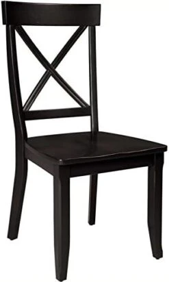 Homestyles Blair Dining Chair Pair, 18-4/5" W, 22-1/4" D, 38-3/8" H, Black -Home Table Chair Store 41nXZIdb1SL. AC