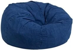 Flash Furniture Duncan Oversized White Furry Bean Bag Chair For Kids And Adults -Home Table Chair Store 41o17L 5CL. AC