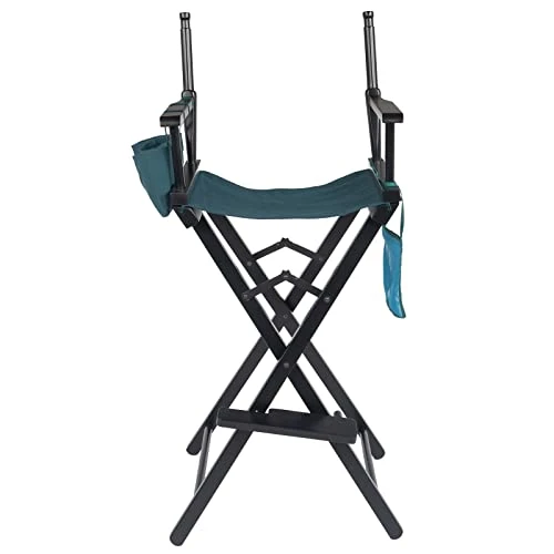 Tall Director Artist Makeup Chair - Solid Hardwood And Polyester Folding Makeup Chair With Portable Storage Side Bags And Bottle Rack - 250 Lbs Capacity Collapsible Chair With Footrest - Dark Green 6 Tall Director Artist Makeup Chair - Solid Hardwood And Polyester Folding Makeup Chair With Portable Storage Side Bags And Bottle Rack - 250 Lbs Capacity Collapsible Chair With Footrest - Dark Green - Image 4