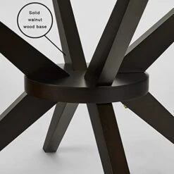 Uptown Club Modern Round Dining Table With Tempered Glass Top, Seats 4 In Style & Comfort, Elegant Kitchen Furniture For Contemporary Home, 47", Espresso -Home Table Chair Store 41oOmVN5sRL