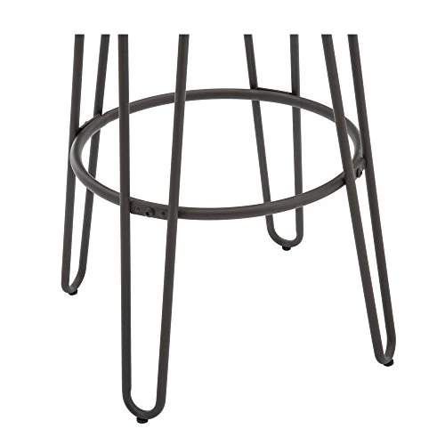 NOBPEINT 3 Piece Bar Table Set 2 Stools Bistro Pub Kitchen Dining Furniture, Rustic Brown 8 NOBPEINT 3 Piece Bar Table Set 2 Stools Bistro Pub Kitchen Dining Furniture, Rustic Brown - Image 6