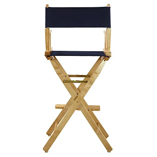Casual Home Director's Chair ,Natural Frame/Navy Canvas,30" - Bar Height 4 Casual Home Director's Chair ,Natural Frame/Navy Canvas,30" - Bar Height - Image 2