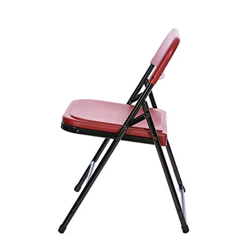 OEF Furnishings Premium Lightweight Plastic Folding Chair, Burgundy 8 OEF Furnishings Premium Lightweight Plastic Folding Chair, Burgundy - Image 6