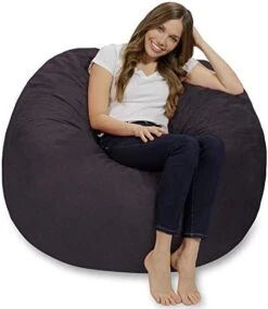 Chill Sack Bean Bag Chair: Giant 4' Memory Foam Furniture Bean Bag - Big Sofa With Soft Micro Fiber Cover - Charcoal 23 Chill Sack Bean Bag Chair: Giant 4' Memory Foam Furniture Bean Bag - Big Sofa With Soft Micro Fiber Cover - Charcoal -Home Table Chair Store 41pK7OBs8ML. AC