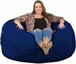 ULTIMATE SACK 5000 (5 Ft.) Bean Bag Chair Cover In Multiple Colors: Cover ONLY. (5000, Brown Suede) -Home Table Chair Store 41pSKjB 8JL. AC