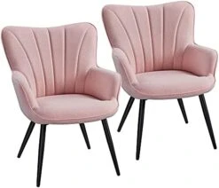 Yaheetech 2PCS Dining Chair Armrest Fabric Armchair Restaurant Chairs Hotel Reception Chairs Leisure Chair Sofa Side Chair Kitchen Dining Room Furniture Set Of 2 Gray -Home Table Chair Store 41pYvmWTldS. AC