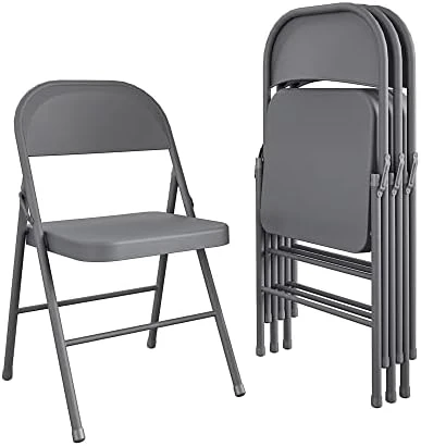 CoscoProducts COSCO All- Steel Folding Chair, 4-Pack, Antique Linen 11 CoscoProducts COSCO All- Steel Folding Chair, 4-Pack, Antique Linen - Image 9