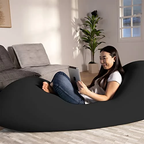 Yogibo Max 6-Foot Beanbag Chair, Bean Bag Couch With A Washable Outer Cover, Customer Favorite Cozy Sofa For Gaming, Reading, And Relaxing, Filled With Soft Micro-Beads, Dark Gray 6 Yogibo Max 6-Foot Beanbag Chair, Bean Bag Couch With A Washable Outer Cover, Customer Favorite Cozy Sofa For Gaming, Reading, And Relaxing, Filled With Soft Micro-Beads, Dark Gray - Image 4
