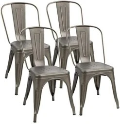 Flamaker Metal Dining Chairs Stackable Kitchen Dining Chairs Metal Chairs Bistro Cafe Side Chairs Height Restaurant Chairs Tolix Side Bar Chairs, Set Of 4 (Black) 18 Flamaker Metal Dining Chairs Stackable Kitchen Dining Chairs Metal Chairs Bistro Cafe Side Chairs Height Restaurant Chairs Tolix Side Bar Chairs, Set Of 4 (Black) -Home Table Chair Store 41pcuF9QDeL. AC