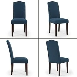 LSSPAID Dining Chairs Set Of 4, High Back Fabric Upholstered Parsons Dining Room Chairs, Nail Head Trim Dining Chair, Turquoise 14 LSSPAID Dining Chairs Set Of 4, High Back Fabric Upholstered Parsons Dining Room Chairs, Nail Head Trim Dining Chair, Turquoise -Home Table Chair Store 41purpPk7IL
