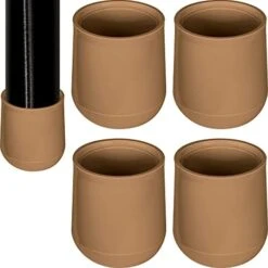 Folding Chair Leg Caps Beige 7/8 Inch - Heavy Duty Nylon Chair End Caps, Non-Marring Round Hardwood Floor Protectors, Compatible Replacement Plugs For Metal And Padded Folding Chairs Tips (16 Pack) -Home Table Chair Store 41q9hA4ThhL. AC