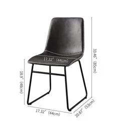 Hanway Modern Dining Table Set For 6 | 4 Chairs + 2 Benches | Upholstered Seats | Rectangular Kitchen & Living Room Furniture | Metal Legs | Faux-Leather | Stylish Home Décor Piece (Black Chair) 13 Hanway Modern Dining Table Set For 6 | 4 Chairs + 2 Benches | Upholstered Seats | Rectangular Kitchen & Living Room Furniture | Metal Legs | Faux-Leather | Stylish Home Décor Piece (Black Chair) -Home Table Chair Store 41qExy9ZAXL