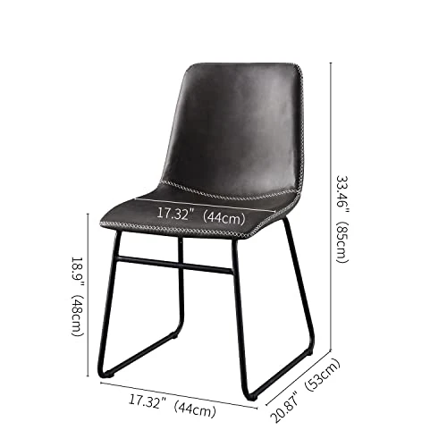 Hanway Modern Dining Table Set For 6 | 4 Chairs + 2 Benches | Upholstered Seats | Rectangular Kitchen & Living Room Furniture | Metal Legs | Faux-Leather | Stylish Home Décor Piece (Black Chair) 6 Hanway Modern Dining Table Set For 6 | 4 Chairs + 2 Benches | Upholstered Seats | Rectangular Kitchen & Living Room Furniture | Metal Legs | Faux-Leather | Stylish Home Décor Piece (Black Chair) - Image 4