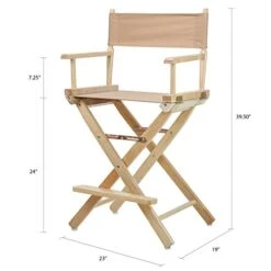 Casual Home 24" Director's Chair Natural Frame With Tan Canvas, Counter Height -Home Table Chair Store 41qO4joPIvL