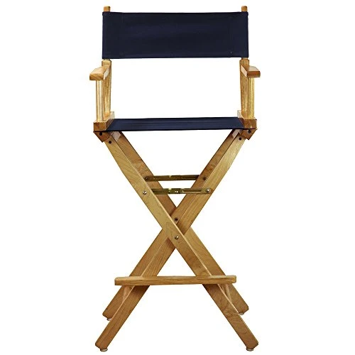 Casual Home Director's Chair ,Natural Frame/Navy Canvas,30" - Bar Height 6 Casual Home Director's Chair ,Natural Frame/Navy Canvas,30" - Bar Height - Image 4