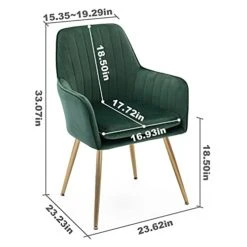 ASIMIL Living Room Chair Set Of 2 Accent Chairs Living Room Set Of 2 Modern Dining Chairs Velvet Dining Chairs Upholstered Dining Chairs Mid Century Modern Accent Chair Green -Home Table Chair Store 41qlHXN4F8S