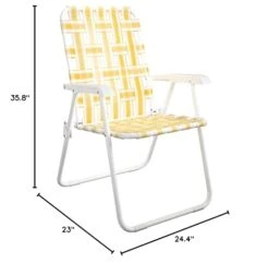 Novogratz Poolside Gossip Collection, Priscilla Folding Chairs, 2-Pack, Yellow -Home Table Chair Store 41sCemVGbpL