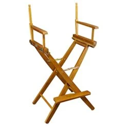 Casual Home 30-Inch Solid Wood Director Chair, Honey Oak Frame