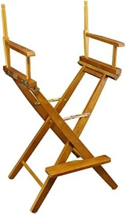 Casual Home 30-Inch Solid Wood Director Chair, Honey Oak Frame -Home Table Chair Store 41sQFo4okjL. AC