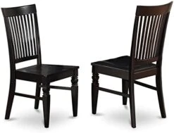East West Furniture WEC-BLK-W Weston Dining Chairs - Slat Back Wood Seat Kitchen Chairs, Set Of 2, Black 14 East West Furniture WEC-BLK-W Weston Dining Chairs - Slat Back Wood Seat Kitchen Chairs, Set Of 2, Black -Home Table Chair Store 41sVIqyXEDL. AC