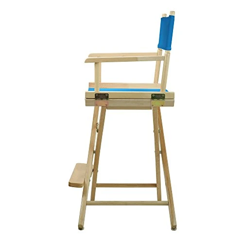 Casual Home 220-00/021-27 Director Chair 24" - Counter Height Natural Frame/Turquoise Canvas 6 Casual Home 220-00/021-27 Director Chair 24" - Counter Height Natural Frame/Turquoise Canvas - Image 4