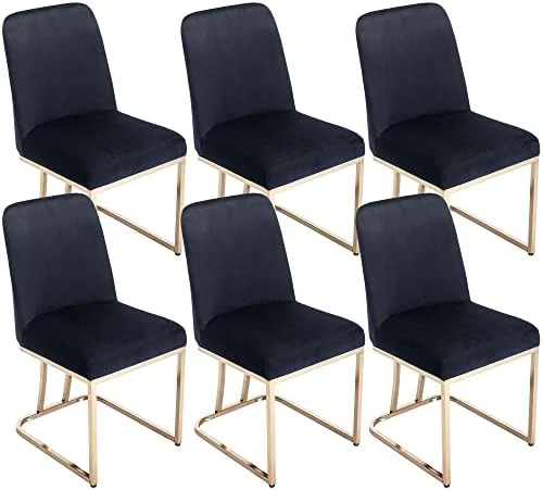 VESCASA Velvet Upholstered Dining Chairs With Back, Mid Century Modern Dining Chairs With Gold Metal Frame For Dining Room, Restaurant, Kitchen, Set Of 4, Grey 16 VESCASA Velvet Upholstered Dining Chairs With Back, Mid Century Modern Dining Chairs With Gold Metal Frame For Dining Room, Restaurant, Kitchen, Set Of 4, Grey - Image 14