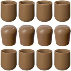 Folding Chair Leg Caps Beige 7/8 Inch - Heavy Duty Nylon Chair End Caps, Non-Marring Round Hardwood Floor Protectors, Compatible Replacement Plugs For Metal And Padded Folding Chairs Tips (16 Pack) -Home Table Chair Store 41skiDVOXxL. AC