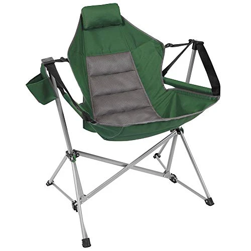 Swing Chair Lounger Wide Seat With Adjustable Backrest, Green 3 Swing Chair Lounger Wide Seat With Adjustable Backrest, Green