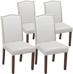 OLIXIS Dining Chairs Set Of 4, Living Room Chairs, Dining Room Chairs, Upholstered Fabric Dining Chairs, Parsons Chairs With Nailhead Trim And Wood Legs, Modern Armless Kitchen Side Chair, Dark Brown 25 OLIXIS Dining Chairs Set Of 4, Living Room Chairs, Dining Room Chairs, Upholstered Fabric Dining Chairs, Parsons Chairs With Nailhead Trim And Wood Legs, Modern Armless Kitchen Side Chair, Dark Brown -Home Table Chair Store 41tCvVTlzAL. AC