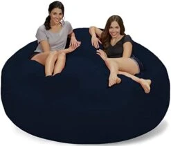 Chill Sack Bean Bags Large Bean Bag, 7-Feet, Charcoal Micro Suede -Home Table Chair Store 41uqP569u0L. AC
