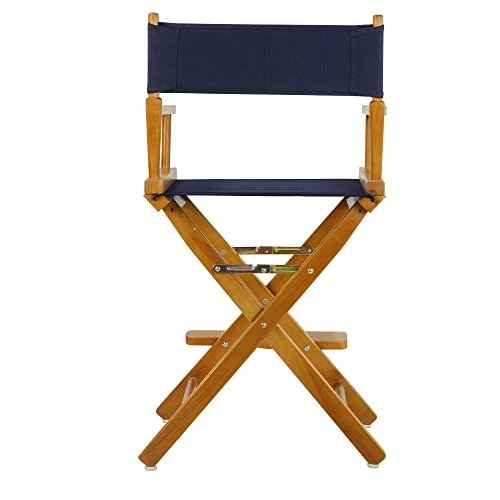 Casual Home 24" Director's Chair Honey Oak Frame-with Navy Canvas, Counter Height 4 Casual Home 24" Director's Chair Honey Oak Frame-with Navy Canvas, Counter Height - Image 2