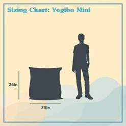 Yogibo Mini Bean Bag, Small Beanbag Chair For Kids, Teens And Adults, Great For Meditation And Sitting, Fibead Filling Conforms To Body, Washable, Removable Cover, Light Grey -Home Table Chair Store 41uwxrPQDoL
