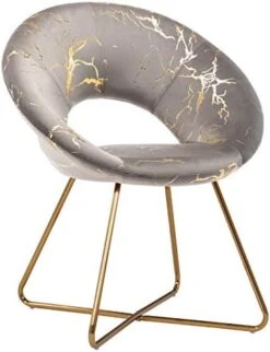 Duhome Modern PU Leather Accent Chairs Dining Chairs Arm Chair For Living Room Furniture Mid-Century Leisure Lounge Chairs With Black Metal Legs Industrial 1 PCS Yellowish-Brown -Home Table Chair Store 41uzcPChUnL. AC