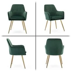 ASIMIL Living Room Chair Set Of 2 Accent Chairs Living Room Set Of 2 Modern Dining Chairs Velvet Dining Chairs Upholstered Dining Chairs Mid Century Modern Accent Chair Green -Home Table Chair Store 41v8ESpTW7S