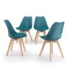 Mobili Fiver, Greta Scandinavian Style Chairs, Set Of 4, Petrol Blue -Home Table Chair Store 41vMdAa9f2L